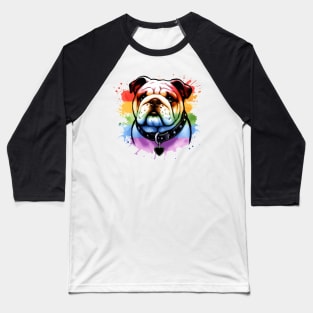 Pride LGBTQIA Trans English Bulldog Baseball T-Shirt